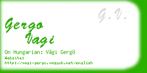 gergo vagi business card