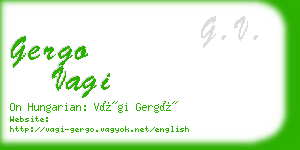 gergo vagi business card